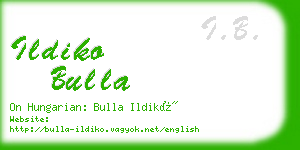 ildiko bulla business card